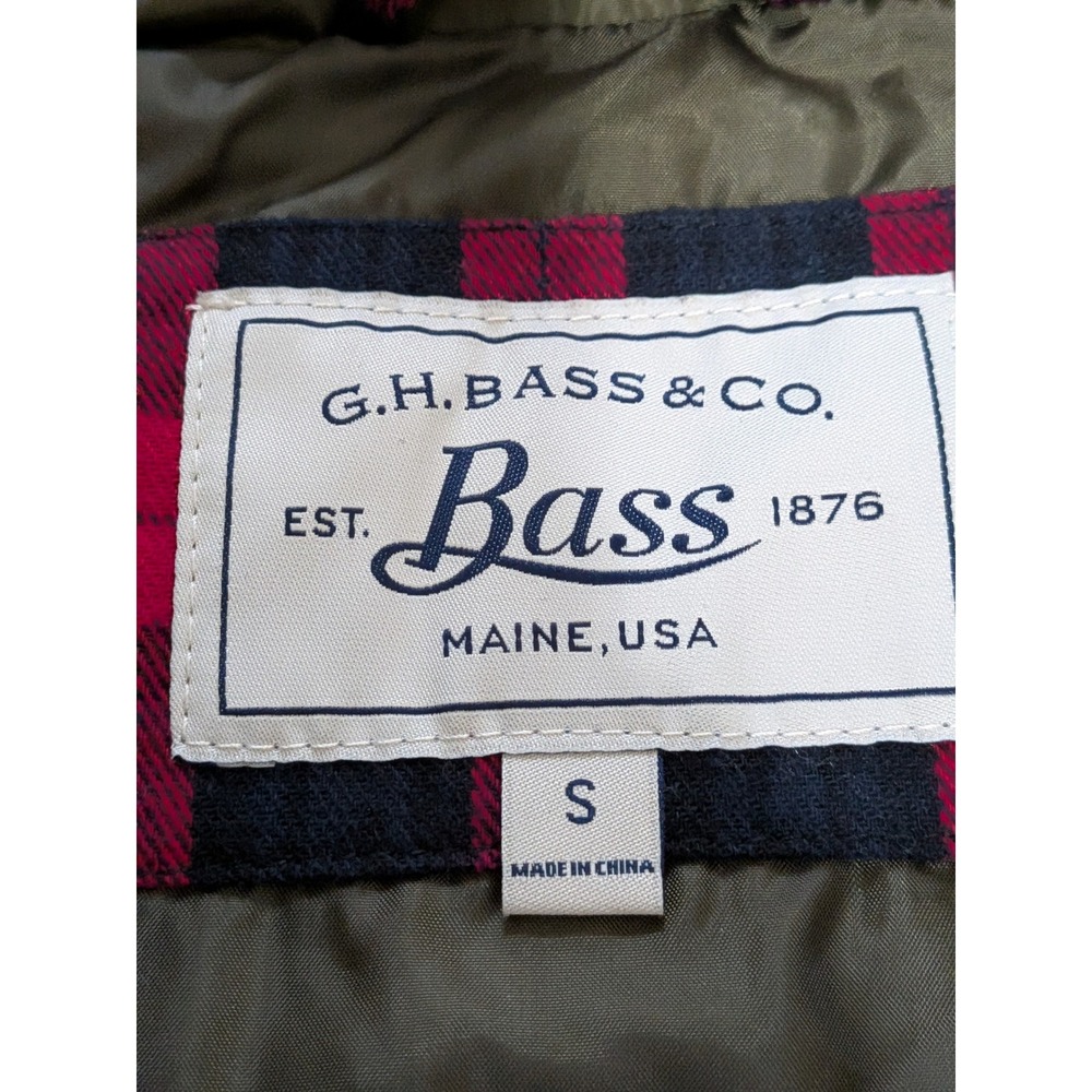 G.H. Bass & Co Quilted Barn Vest Olive Green Womens Size S Puffer Padded Pockets - Picture 6 of 9